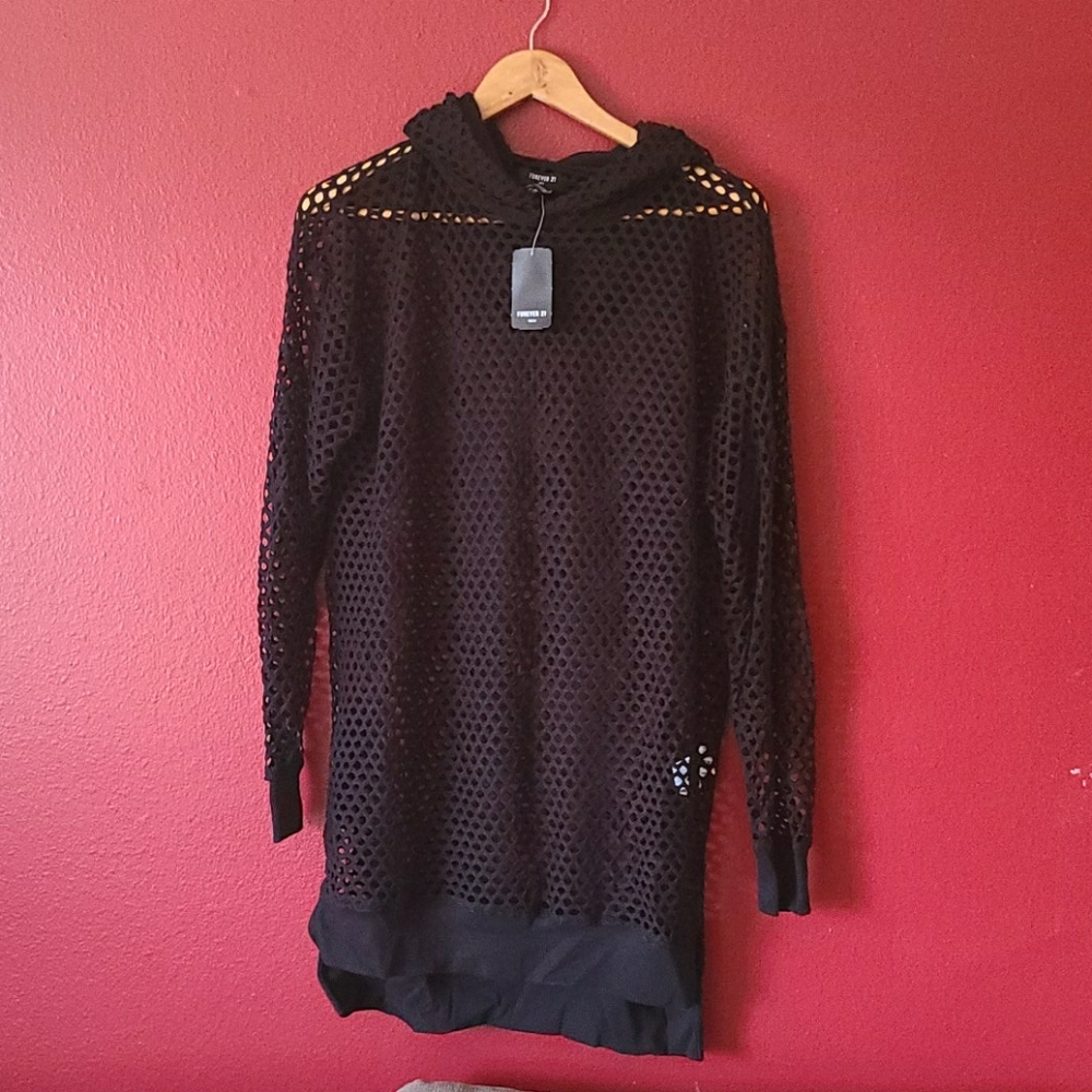 Forever 21 Athletic Mesh Hoodie